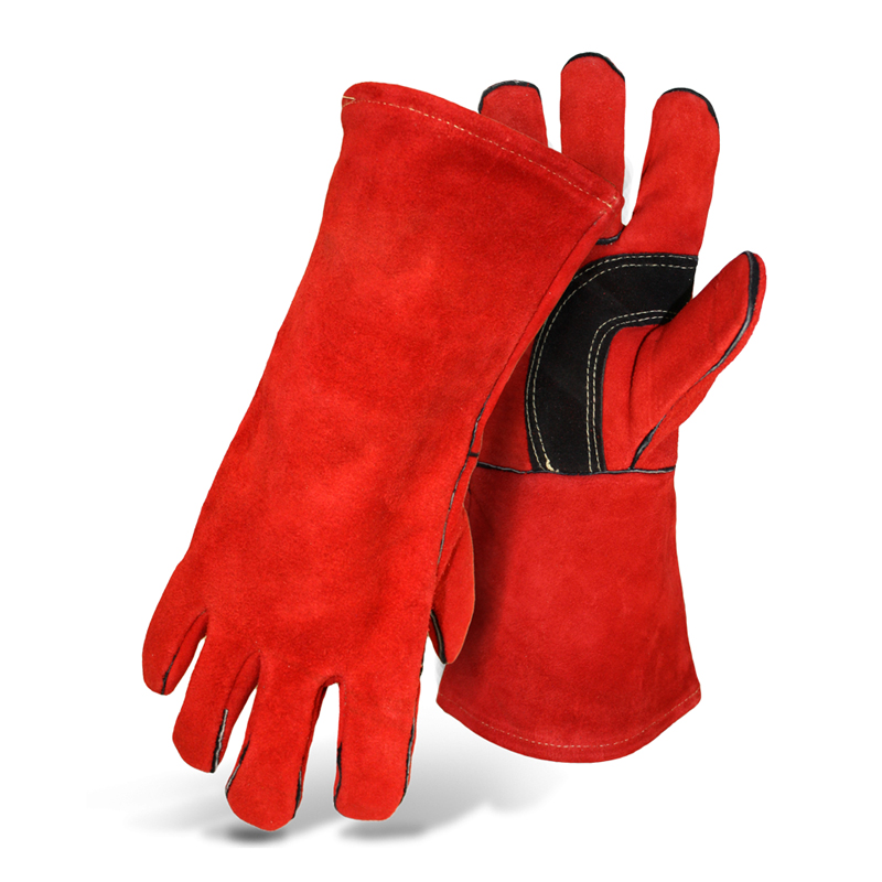 LG012 Confirmatum Welding Calor resistens Leather Gloves
