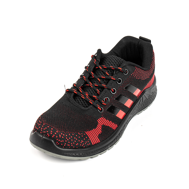 CDXXVI, Red PU Solum Breathable Rubrum Safety Shoes