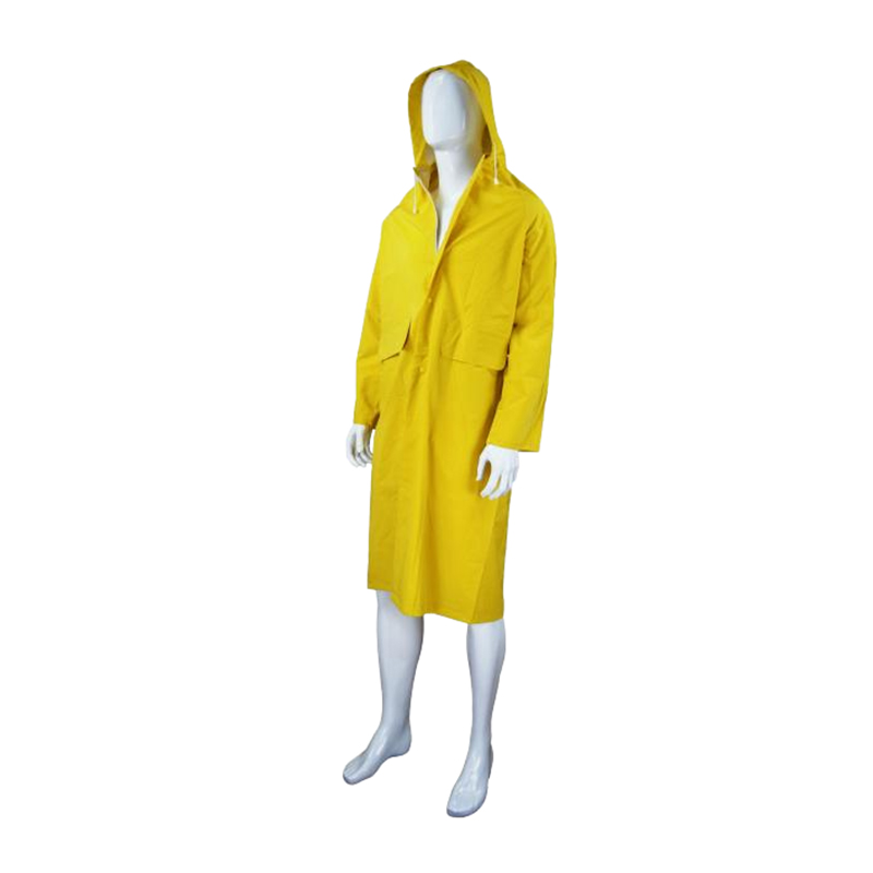 RC002 Industrial Salutis PVC/Polyester genu longitudo Raincoat