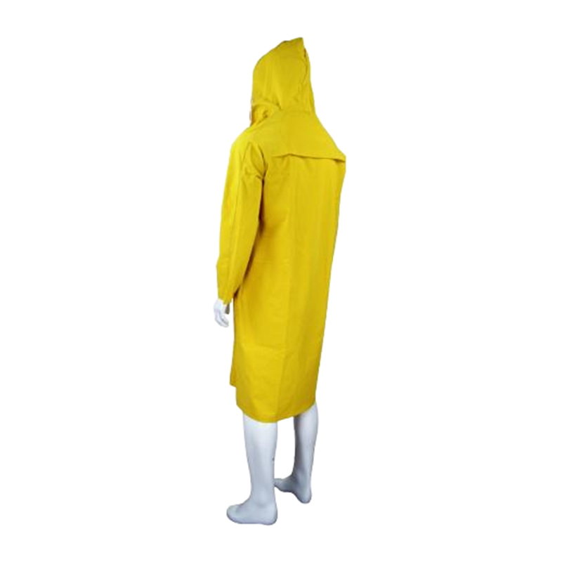 RC002 Industrial Salutis PVC/Polyester genu longitudo Raincoat RC002 Industrial Salutis PVC/Polyester genu longitudo Raincoat